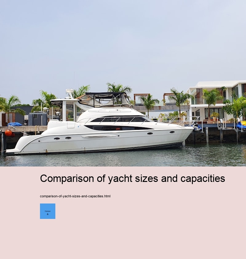 Comparison of yacht sizes and capacities